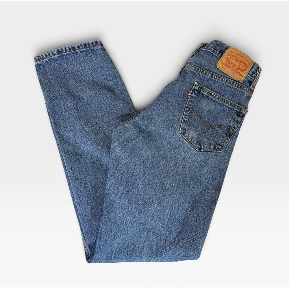 Levis 550 Relaxed Fit Mens Jeans 31 x 36 Medium Wash Blue Denim